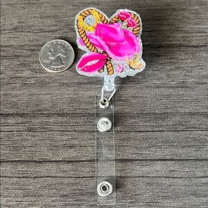 Pink Cowboy Hat badge reel
